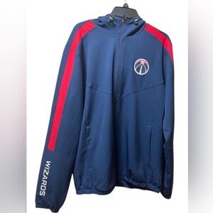 NBA WIZARDS HOODIE G-lll SPORT JACKET BY CARL BANKS FULL ZIP MEN BLUE SIZE LARGE